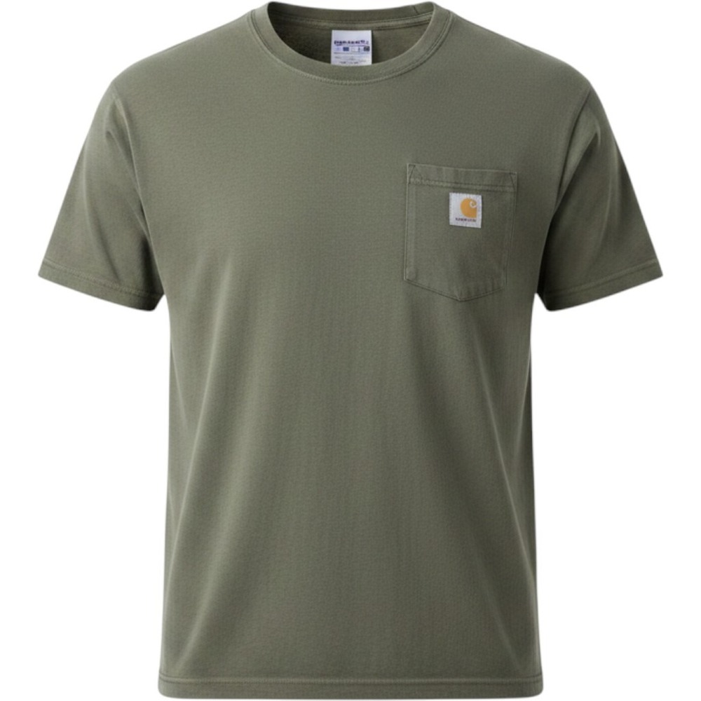 Carhartt K87 Pocket T-Shirt Mens XL Loose Fit Olive Green 100% Cotton Gorpcore